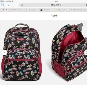 NEW VERA BRADLEY LIGHTEN UP ESSENTIAL LARGE BACKPACK IN ART BUTTERFLIES